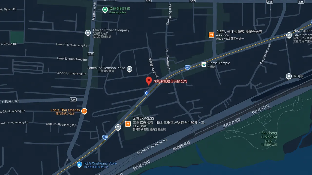 Abestar office location map (legal entity: Tai-Neng System Co., Ltd.)